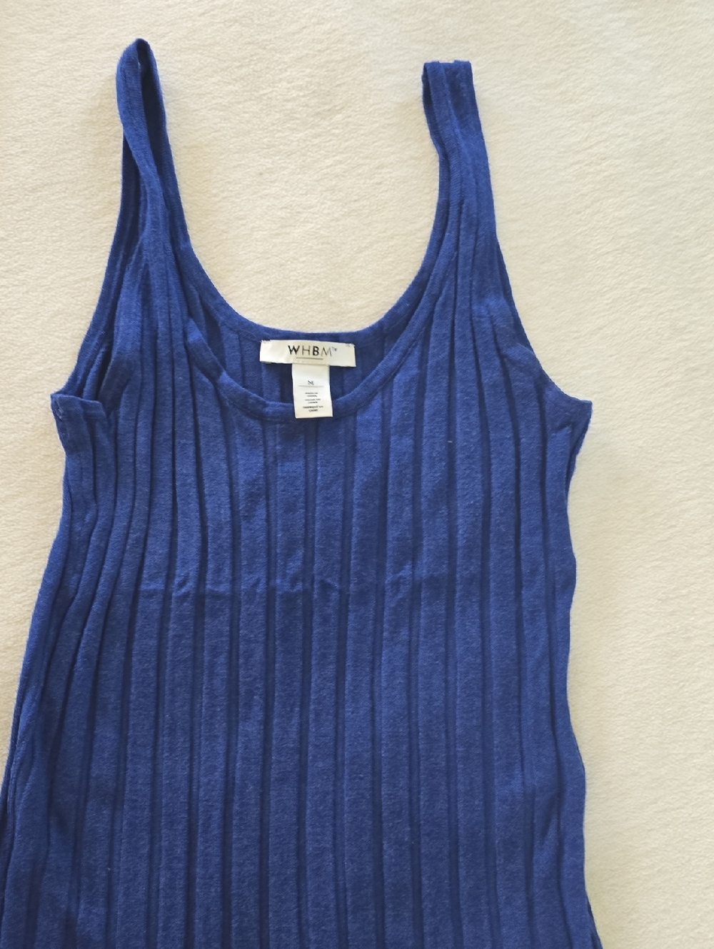 WHBM Royal Blue Ribbed Tank Top